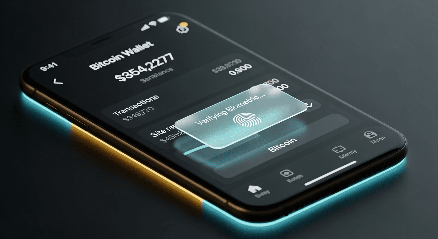 SecureX Wallet Interface - Biometric Verification